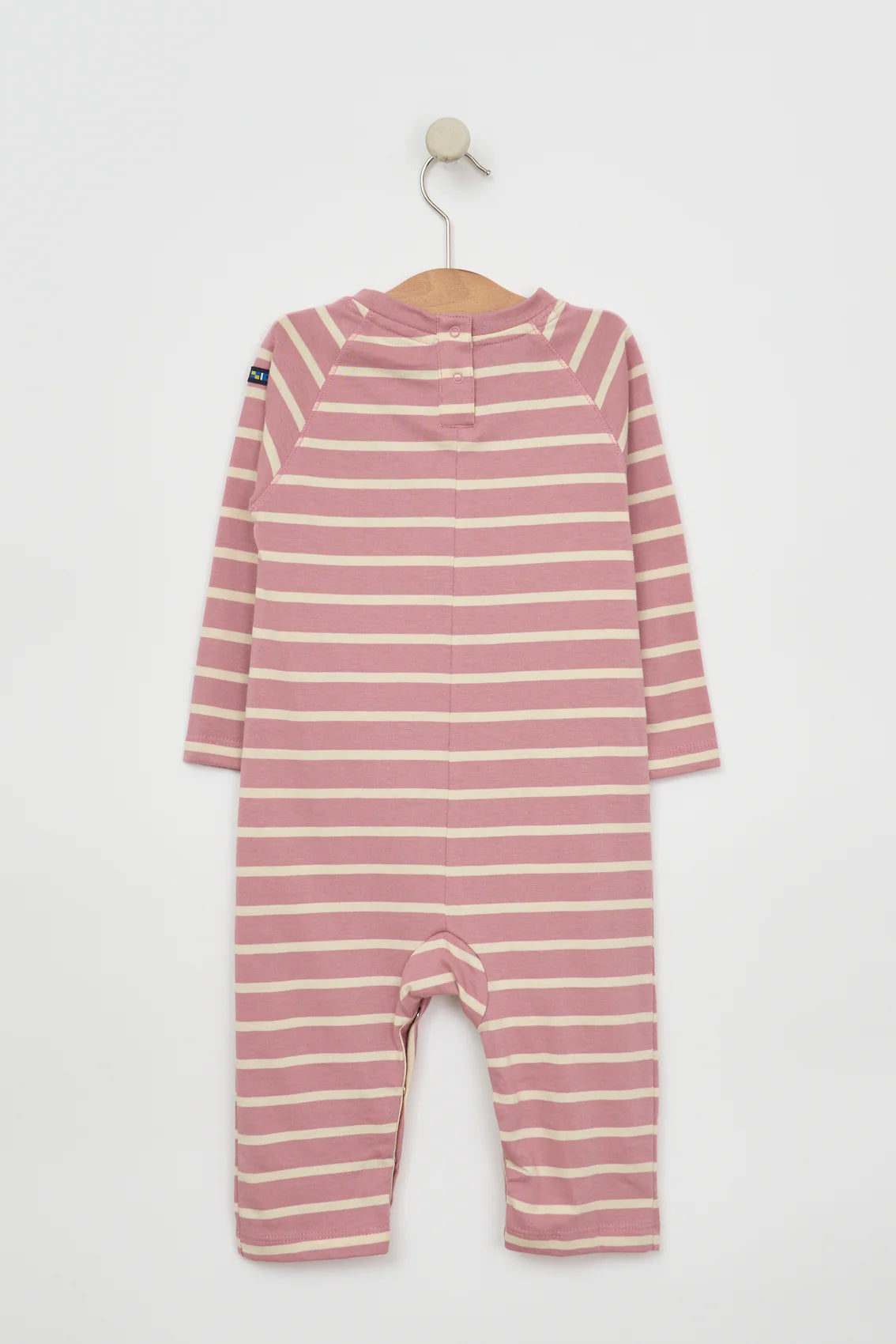 Enterizo a a rayas manga larga rosado