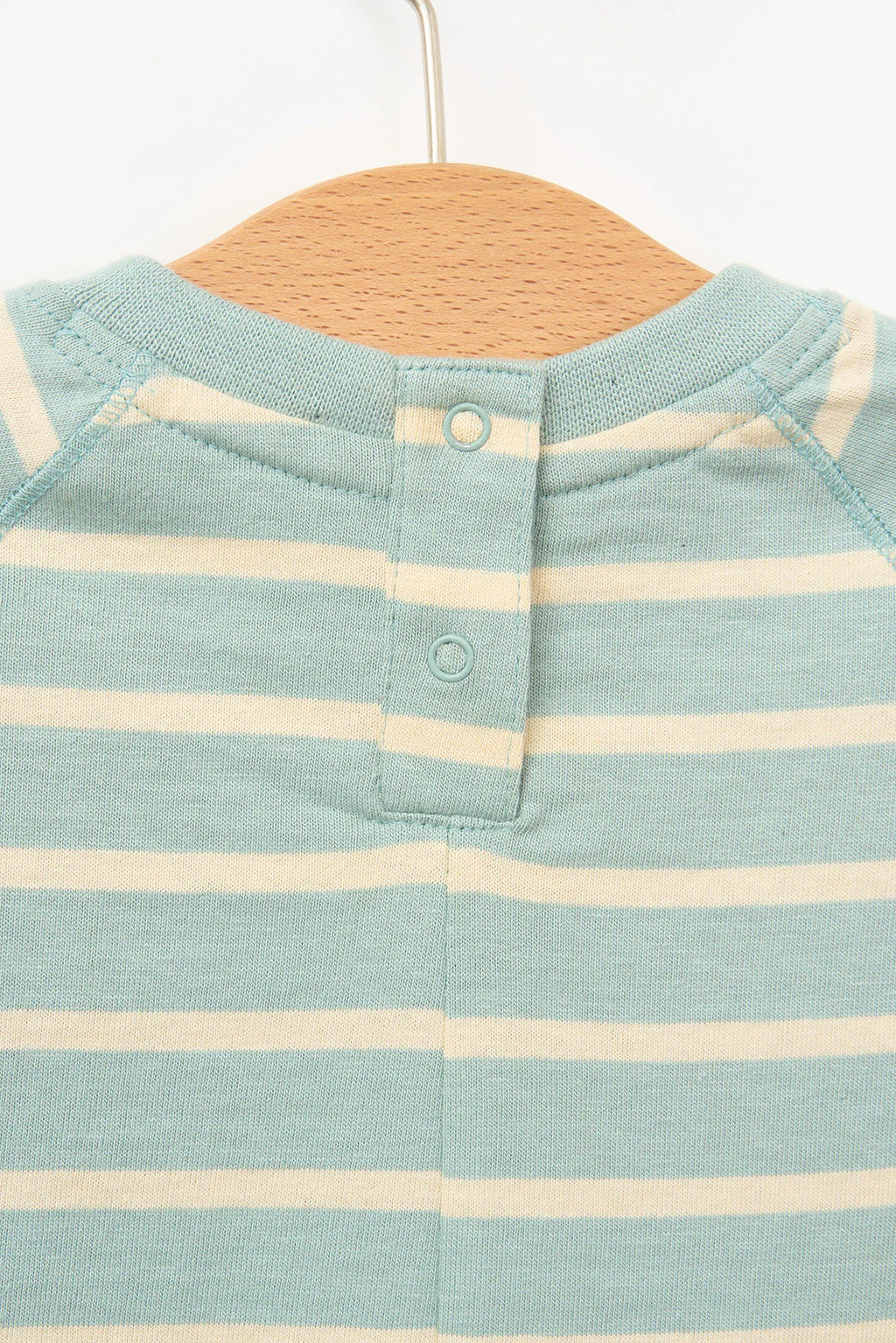 Enterizo a a rayas manga larga aguamarina