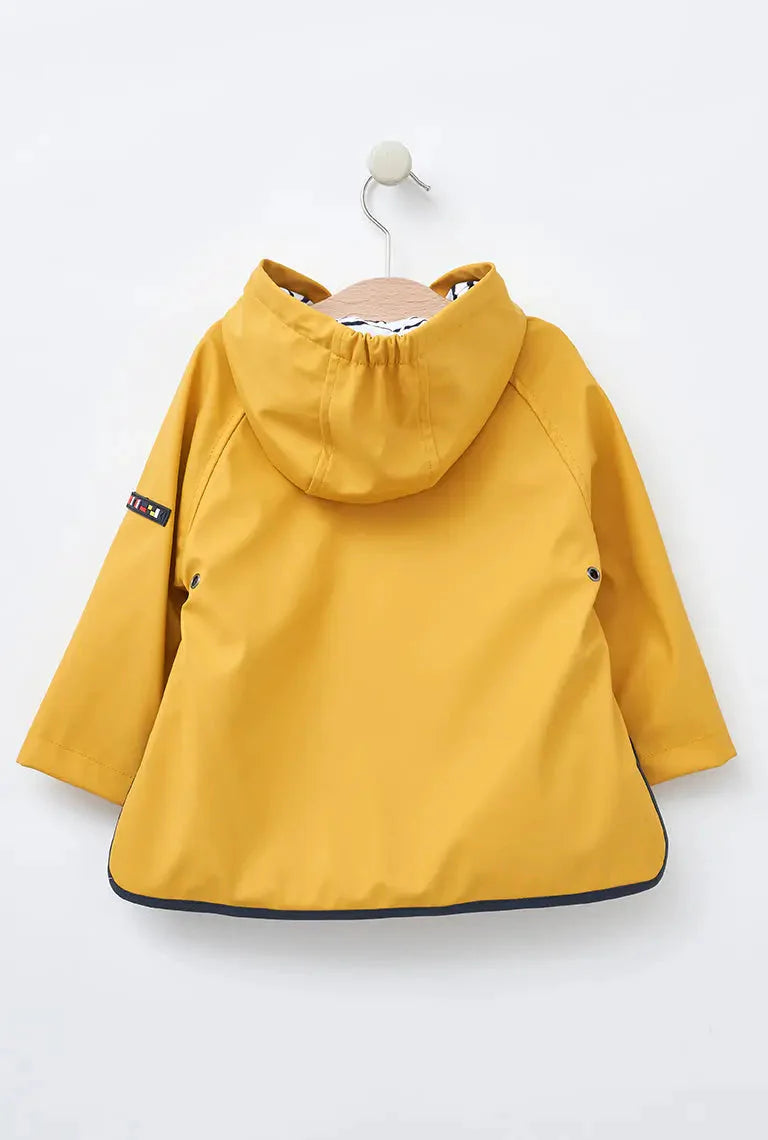 Impermeable de bebe bolsillos ballena amarillo