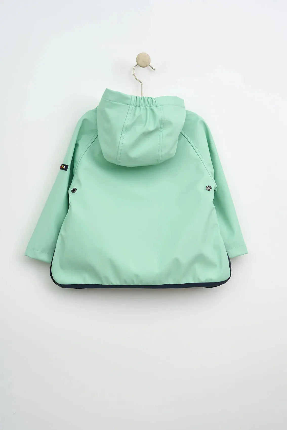 Impermeable de bebe bolsillos ballena verde menta