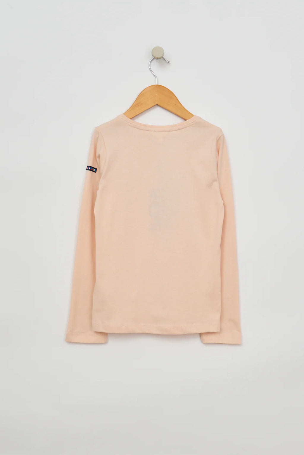 Camiseta algodón manga larga ballena y flores rosado