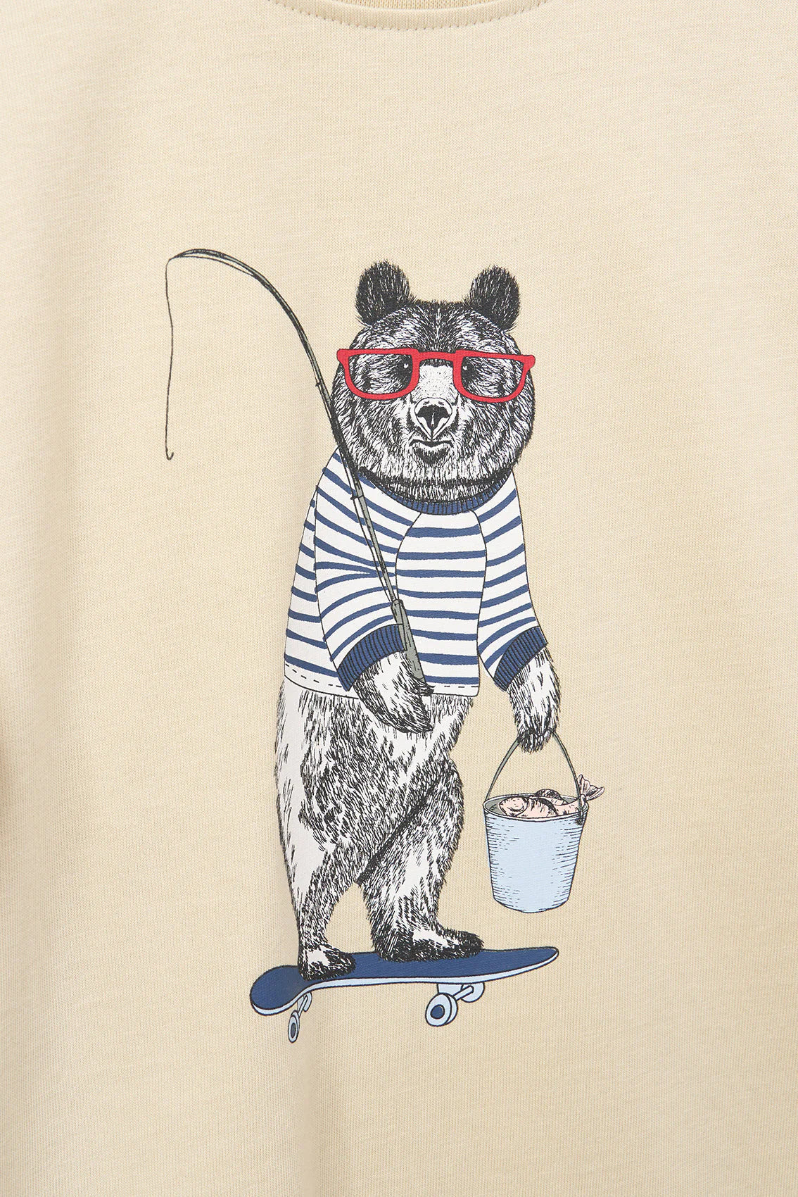 Camiseta manga larga oso pescador