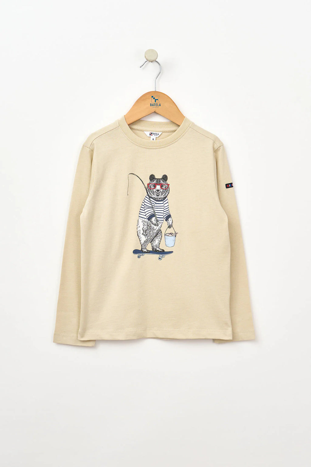 Camiseta manga larga oso pescador