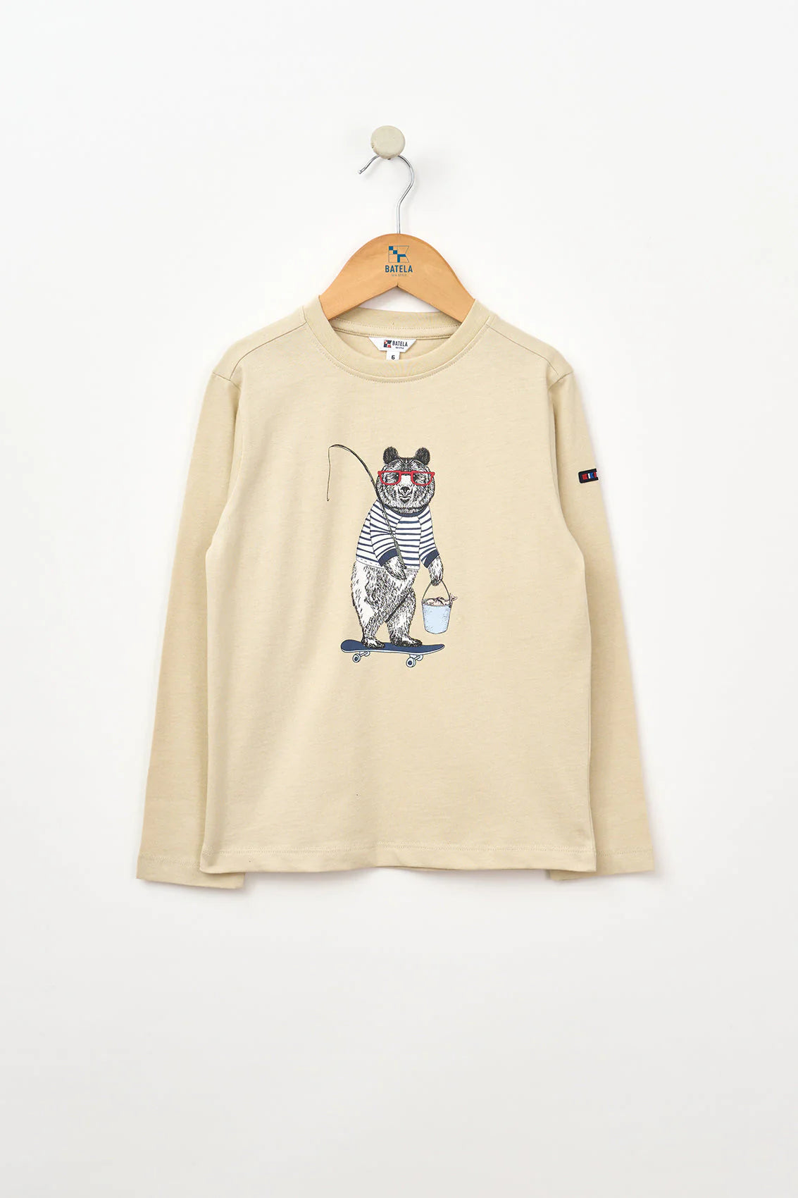 Camiseta manga larga oso pescador