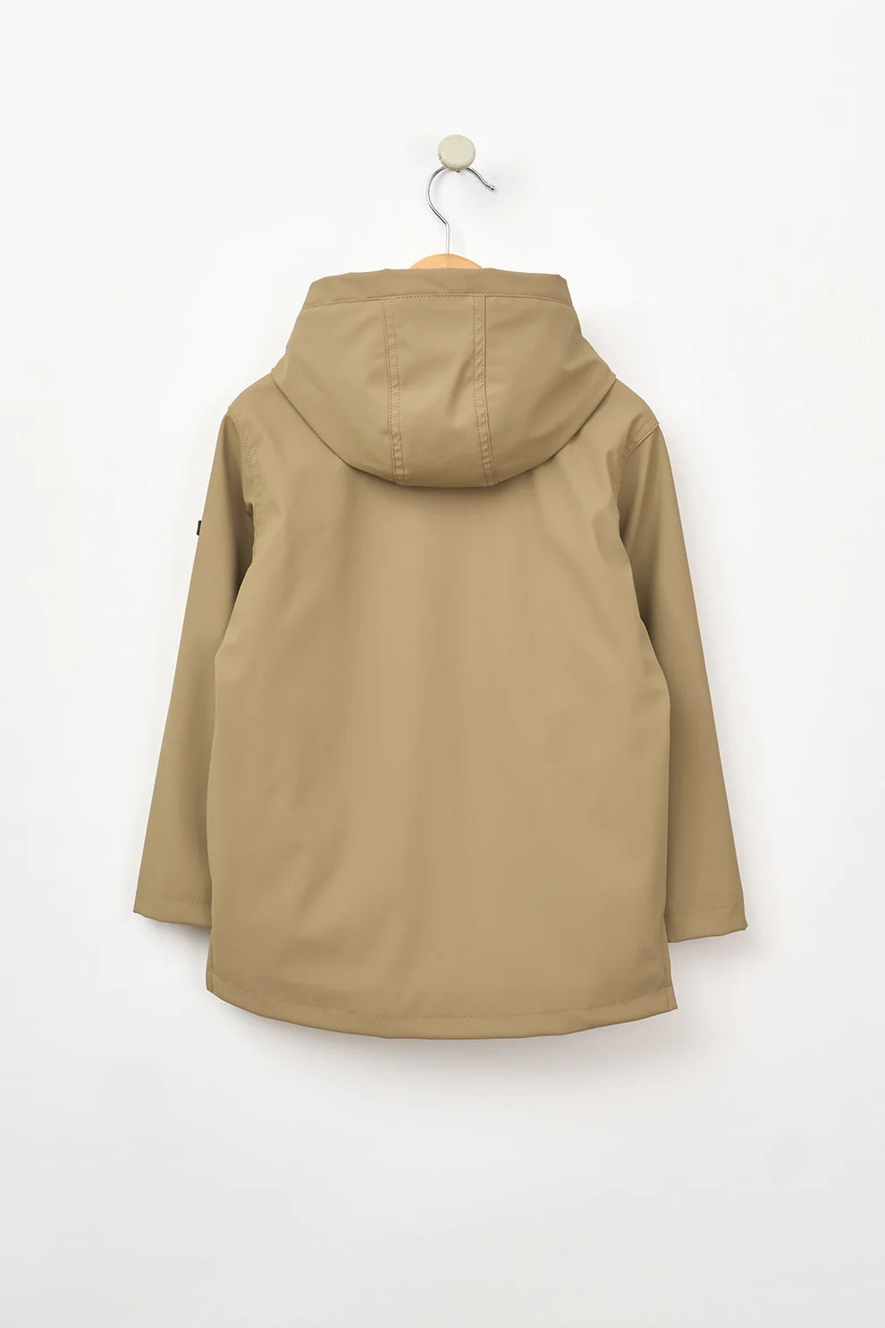 Impermeable infantil con forro polar café