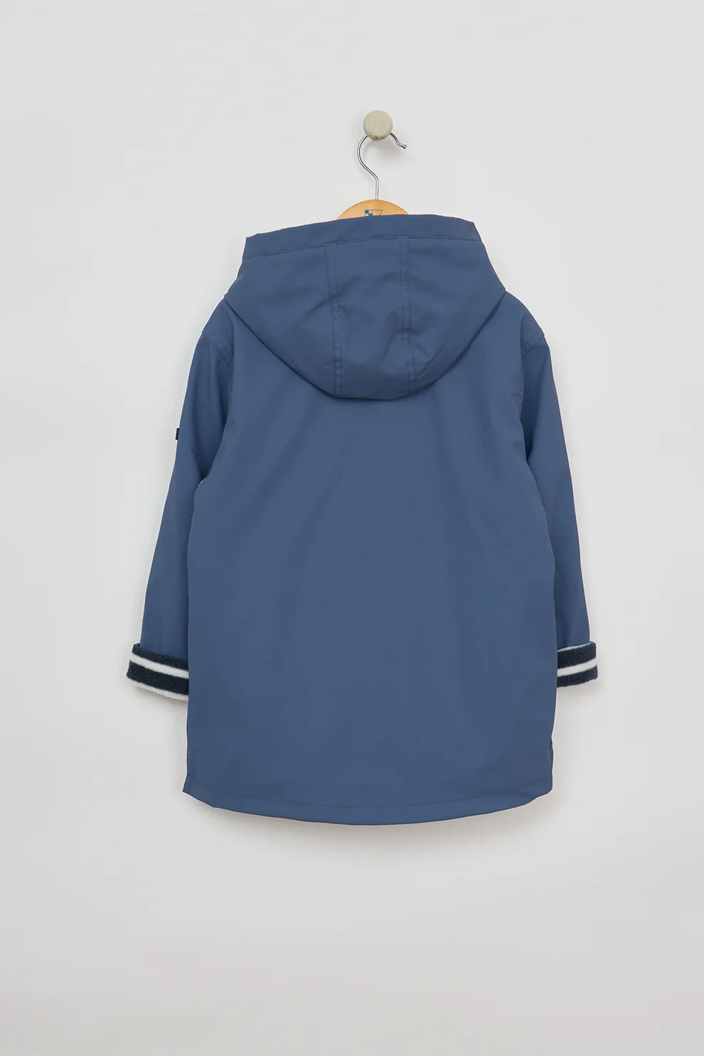 Impermeable infantil con forro polar azul