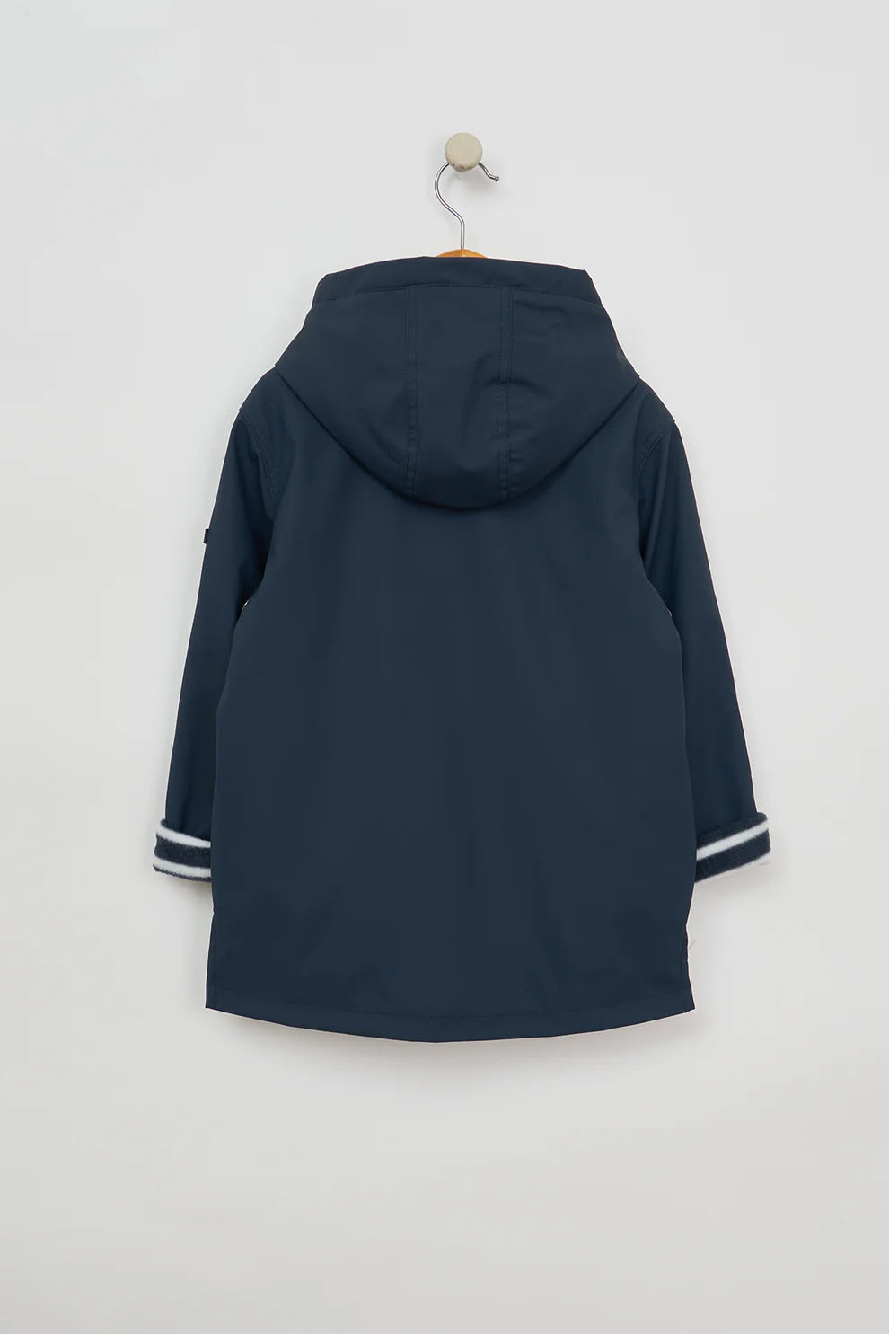 Impermeable infantil con forro polar azul marino
