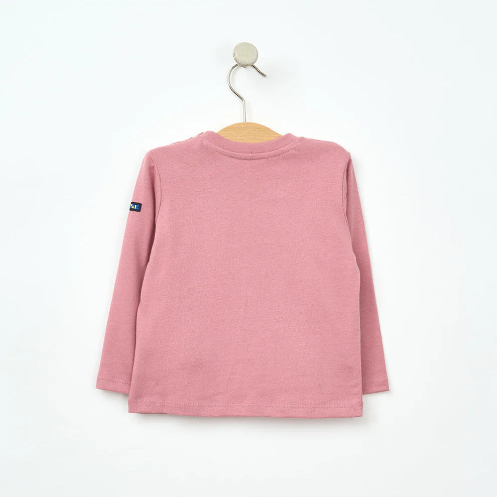 Camiseta bebé manga larga medusa rosa