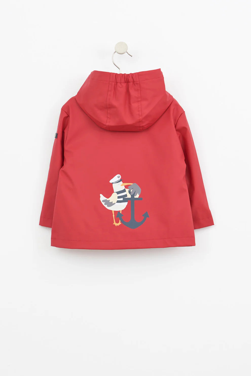Impermeable de bebé con forro interior en algodón rojo