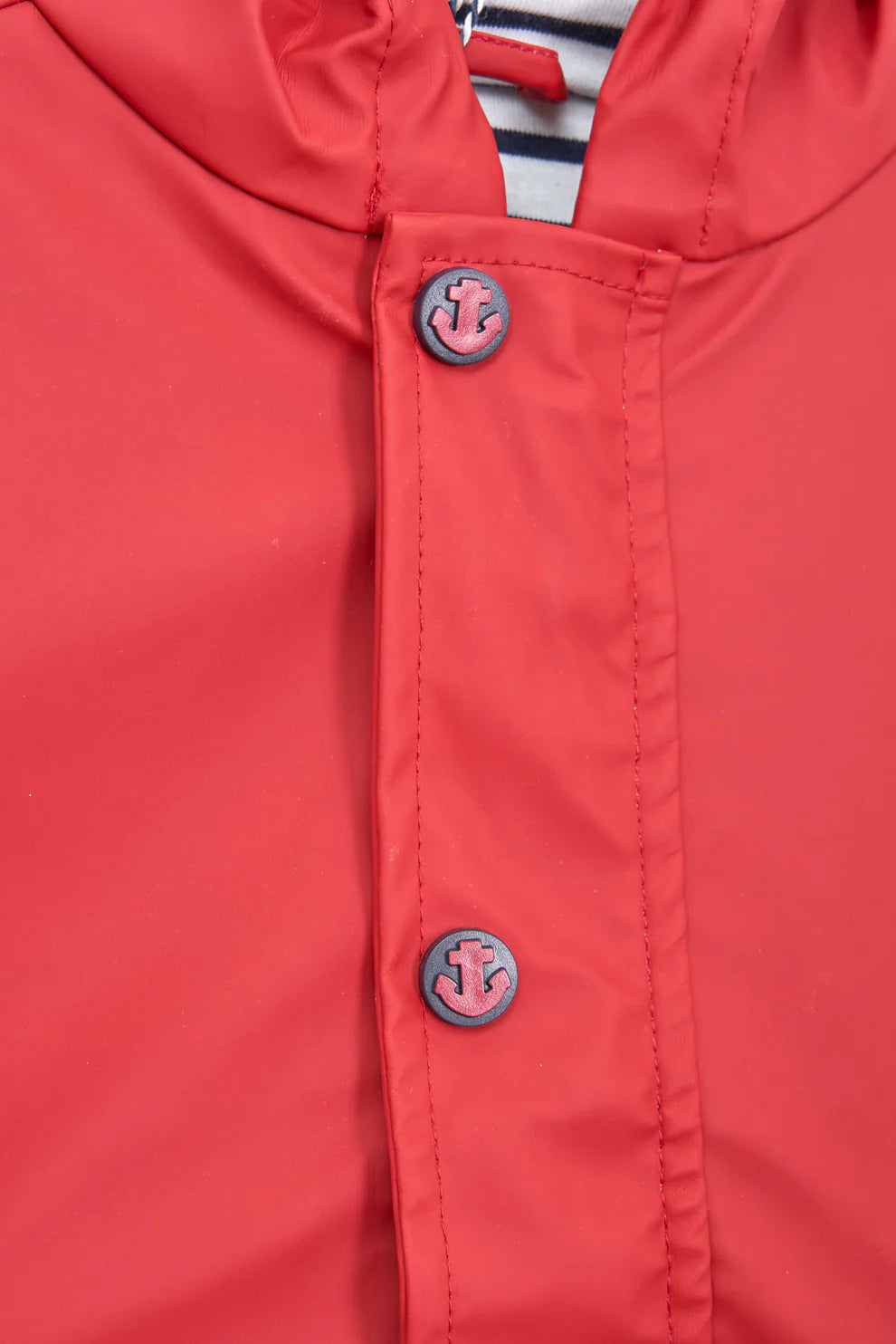 Impermeable de bebé con forro interior en algodón rojo