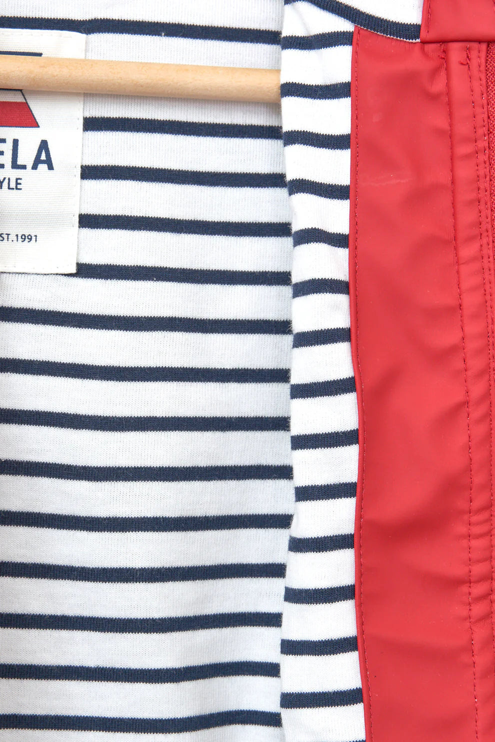 Impermeable de bebé con forro interior en algodón rojo