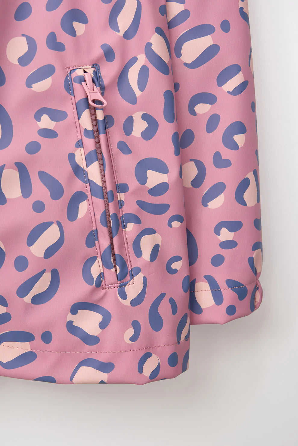Impermeable poliuretano con forro interior rosa estampado